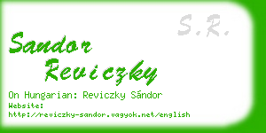 sandor reviczky business card